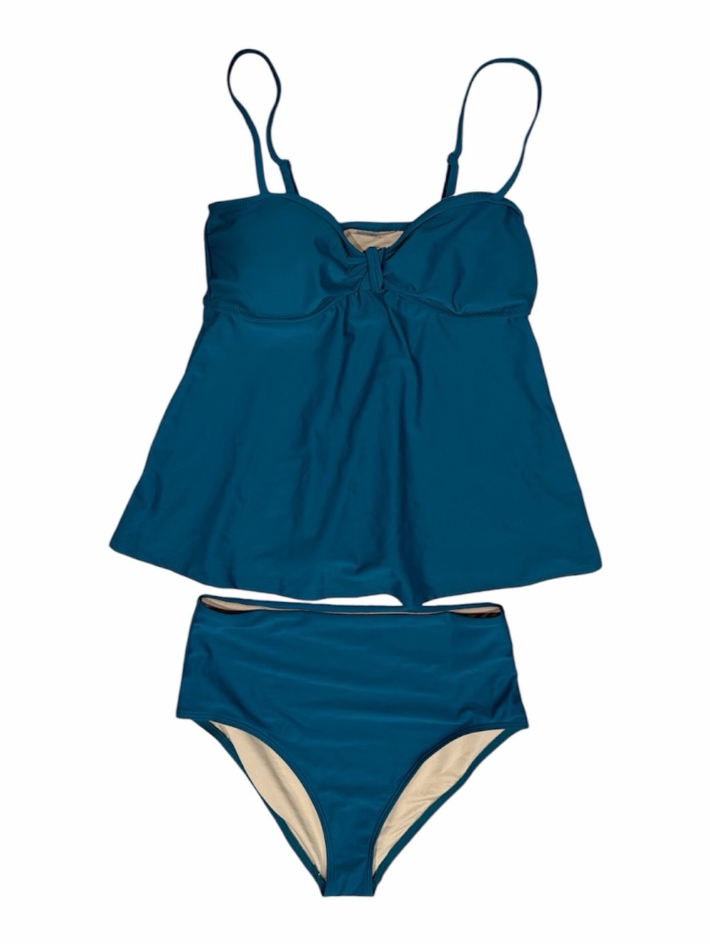 Teal Two-Piece Tankini Swim Set
